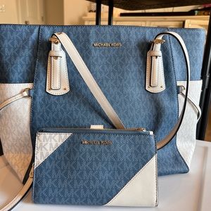 Michael Kors purse with matching wristlet